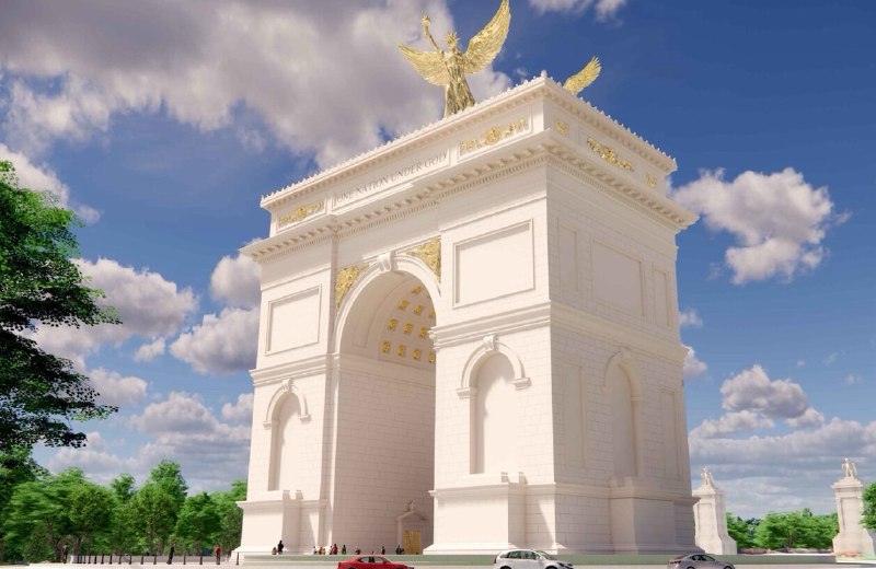 The Triumphal Arch, prior to affixing the magnificent Statues and Artwork!2026-08-01 18:04 UTCLink
