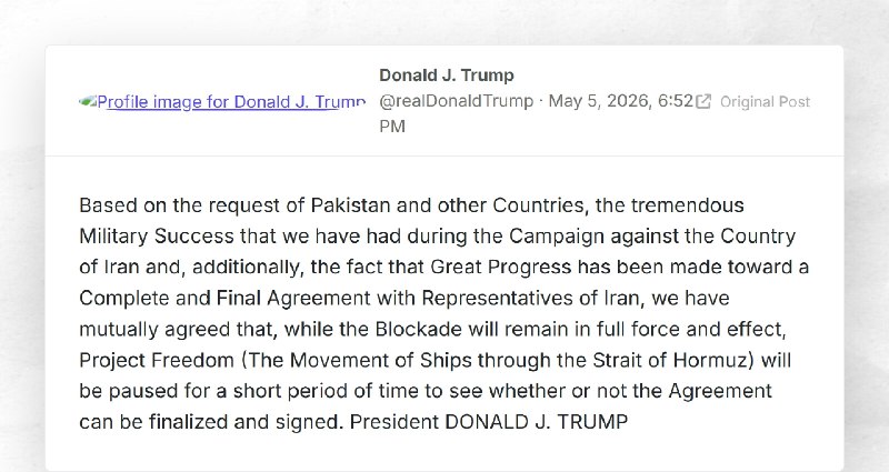 Donald J. Trump: "Based on the request of Pakistan and other Countries, the tremendous Militar...