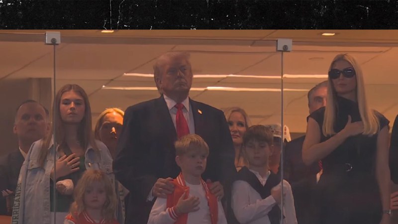 President Trump Cheered At Miami vs. Indiana Championship Game