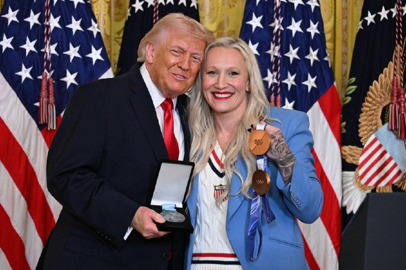 US Olympic bobsledder surprises Trump, awards him prestigious Order of Ikkos medal
