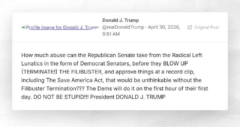 Donald J. Trump: "How much abuse can the Republican Senate take from the Radical Left Lunatics...