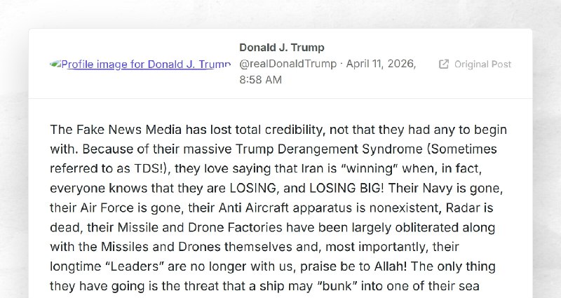 Donald J. Trump: "The Fake News Media has lost total credibility, not that they had any to beg...