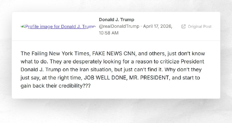 Donald J. Trump: "The Failing New York Times, FAKE NEWS CNN, and others, just don’t know what ...