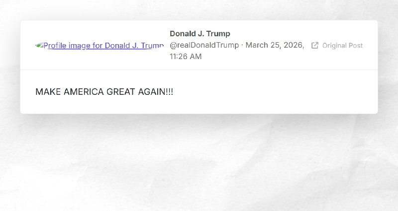 Donald J. Trump: "MAKE AMERICA GREAT AGAIN!!!"