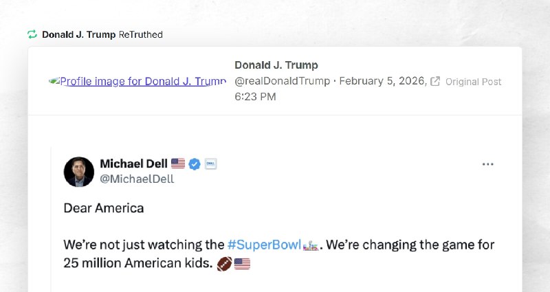 Donald J. Trump: "RT @realDonaldTrump"