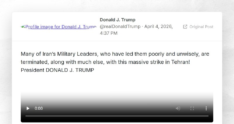 Donald J. Trump: "Many of Iran’s Military Leaders, who have led them poorly and unwisely, are ...