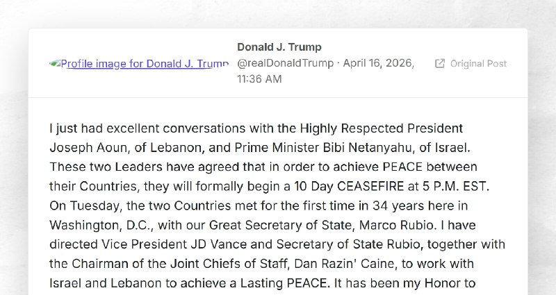 Donald J. Trump: "I just had excellent conversations with the Highly Respected President Josep...