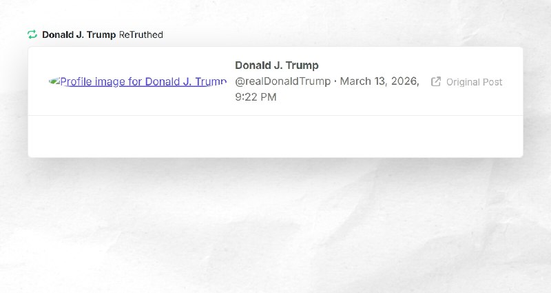 Donald J. Trump: "RT @realDonaldTrump"