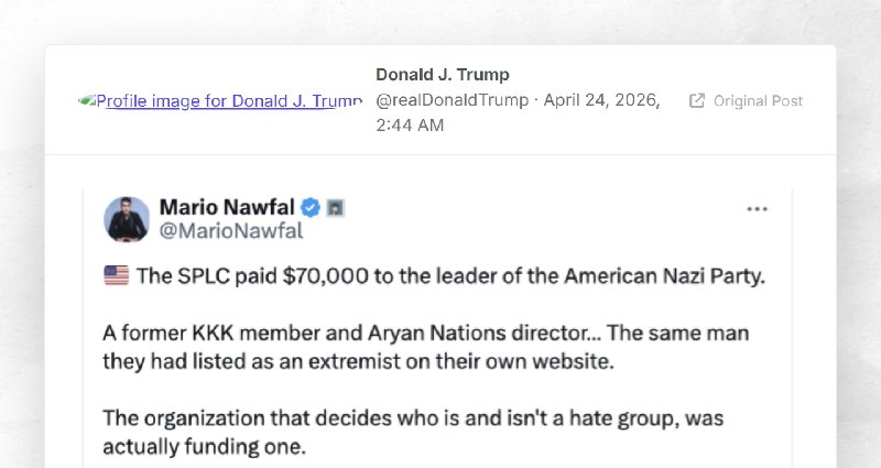 Donald J. Trump: ""