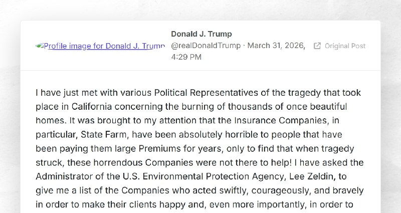 Donald J. Trump: "I have just met with various Political Representatives of the tragedy that t...