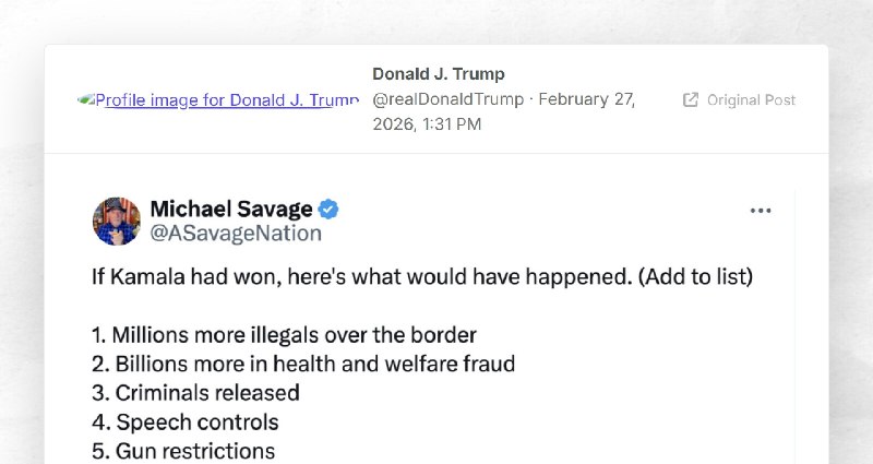 Donald J. Trump: ""