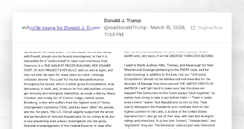 Donald J. Trump: ""