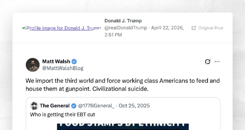 Donald J. Trump: ""