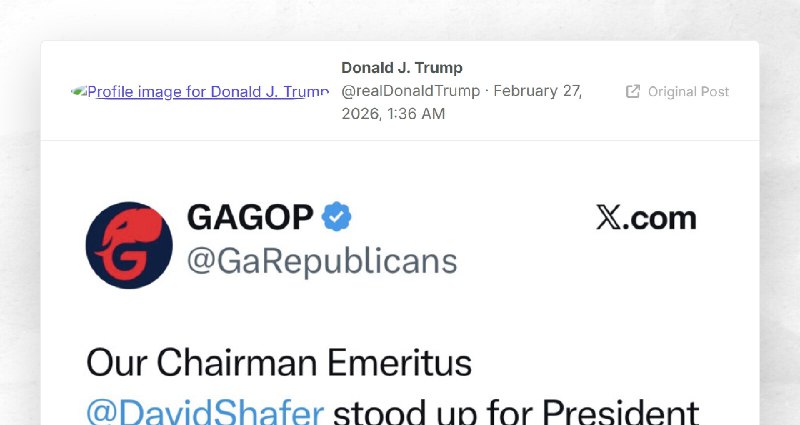 Donald J. Trump: ""