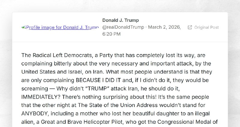 Donald J. Trump: "The Radical Left Democrats, a Party that has completely lost its way, are co...