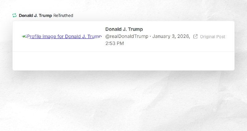 Donald J. Trump: "RT @realDonaldTrump"