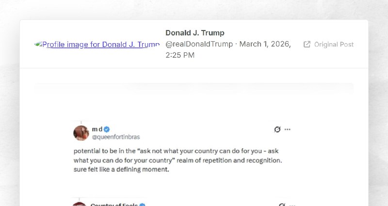 Donald J. Trump: ""