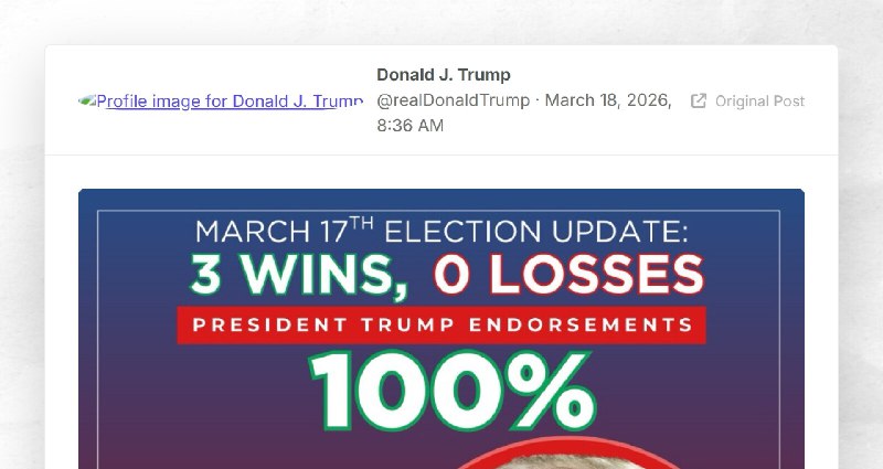 Donald J. Trump: ""