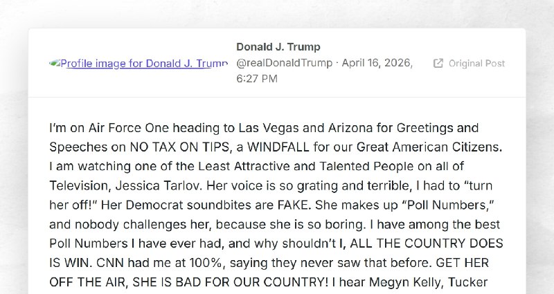 Donald J. Trump: "I’m on Air Force One heading to Las Vegas and Arizona for Greetings and Spee...