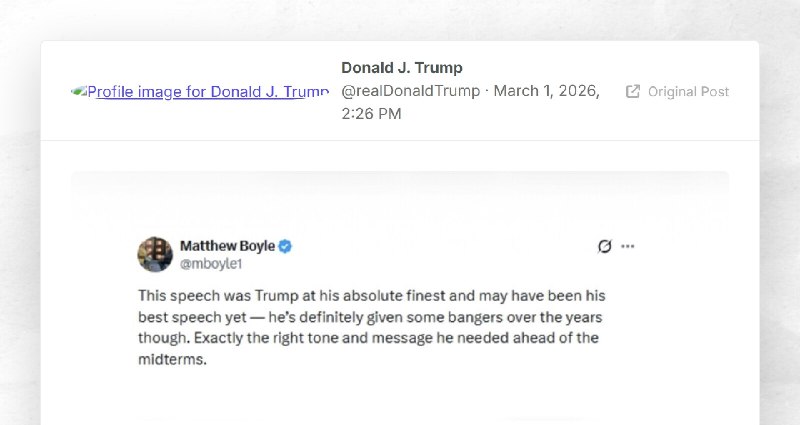 Donald J. Trump: ""
