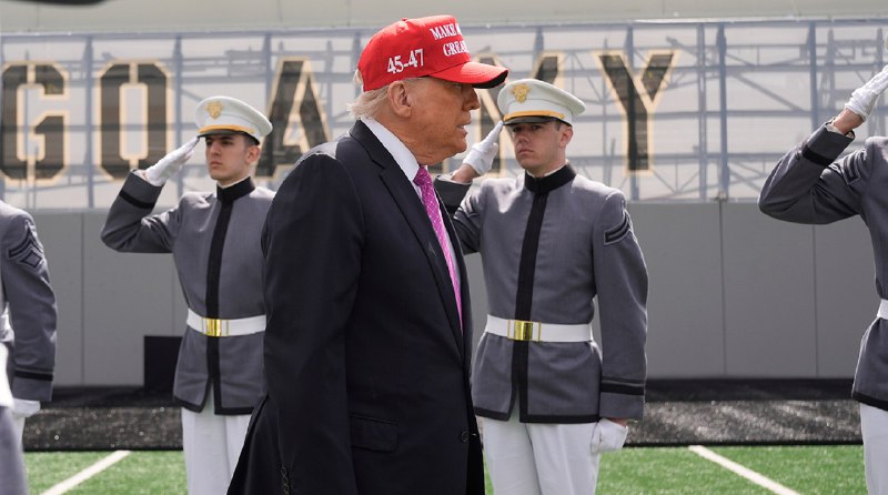 Trump celebrates West Point athletes in commencement address to military academy