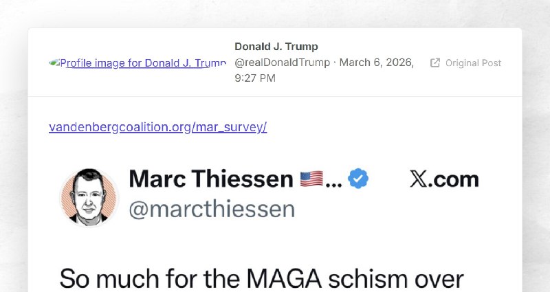 Donald J. Trump: "https://vandenbergcoalition.org/mar_survey/"
