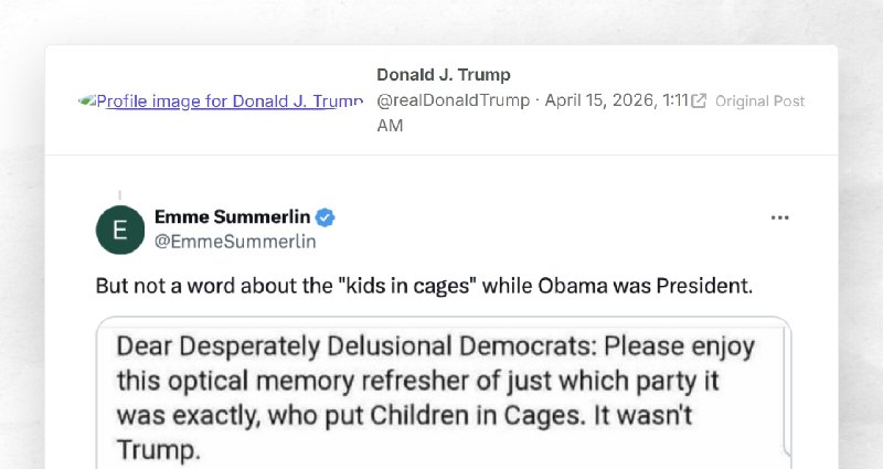 Donald J. Trump: ""