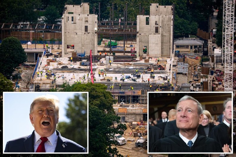 Work on Trump WH ballroom can continue, Supreme Court Chief Justice John Roberts rules