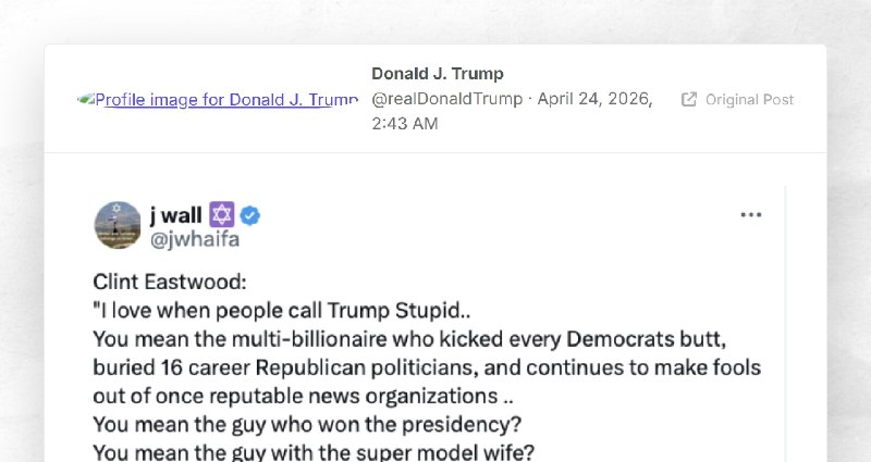 Donald J. Trump: ""