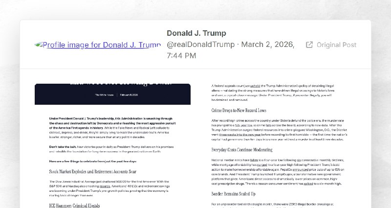 Donald J. Trump: ""
