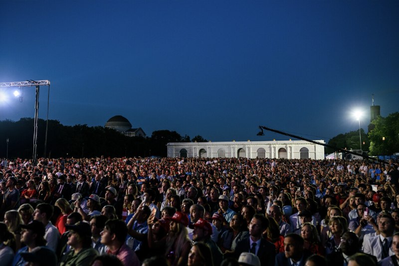 The Crowd was incredible last night, packed to the brim — At least 45,000 people were there, with a huge Television and online audience. I wish we were able to have an even larger area, which we will be able to do on July 4th when I’ll be speaking again. The airplane flyovers and music were fantastic. Everybody stayed right until the end of my Speech because they loved hearing about a truly successful America. See you again on July 4th! President DONALD J. TRUMP2026-06-25 17:47 UTCLinkThe Crowd was incredible last night, packed to the brim — At least 45,000 people were there, with a huge Television and online audience. I wish we were able to have an even larger area, which we will be able to do on July 4th when I’ll be speaking again. The airplane flyovers and music were fantastic. Everybody stayed right until the end of my Speech because they loved hearing about a truly successful America. See you again on July 4th! President DONALD J. TRUMP2026-06-25 17:47 UTCLink