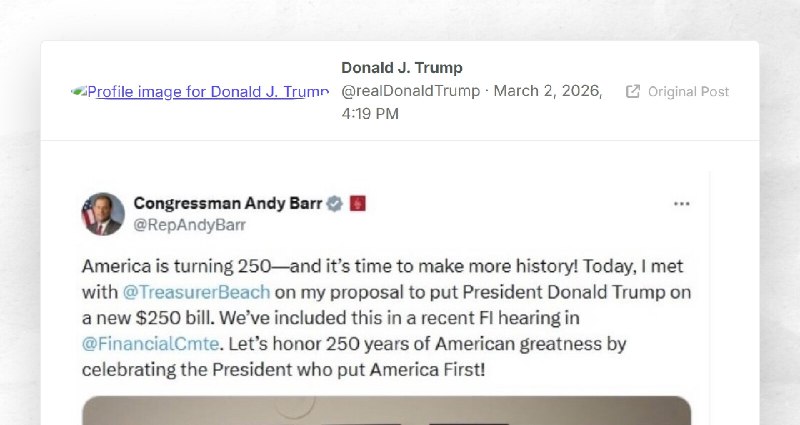 Donald J. Trump: ""