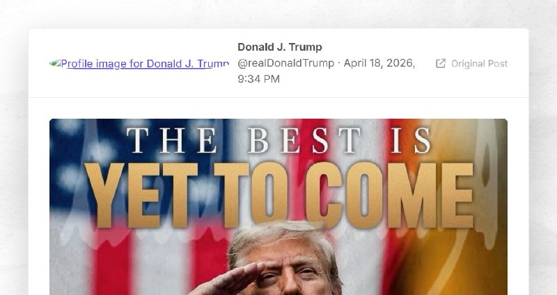 Donald J. Trump: ""