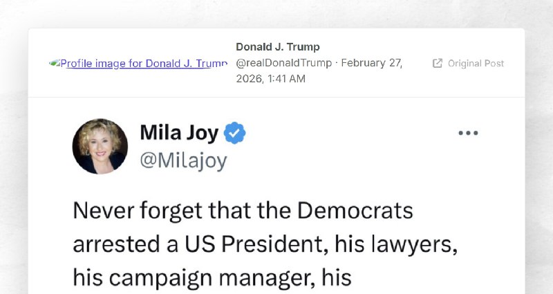 Donald J. Trump: ""