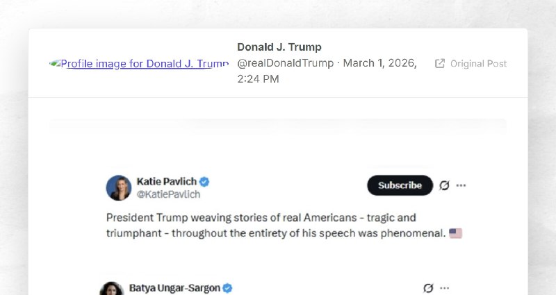 Donald J. Trump: ""