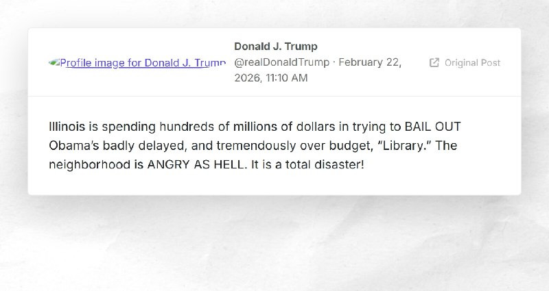 Donald J. Trump: "Illinois is spending hundreds of millions of dollars in trying to BAIL OUT O...