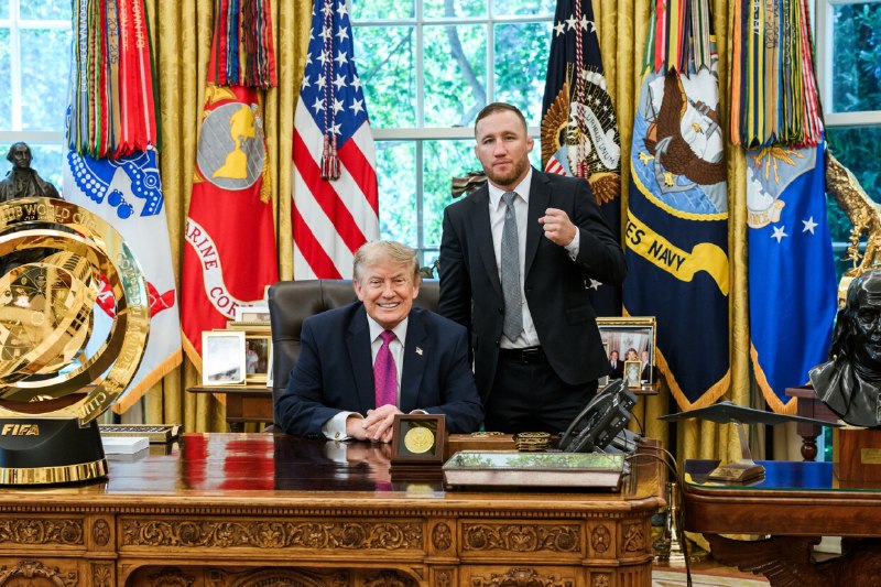 Justin Gaethje came to the Oval Office to celebrate, with his parents, his Great Victory two weeks ago. It was one of the Highest Rated Fights in the History of Television, and what a Fight it was! Great Honor to see The Champ – He beat another truly Great Fighter who had never lost before. President DONALD J. TRUMP2026-07-03 20:02 UTCLinkJustin Gaethje came to the Oval Office to celebrate, with his parents, his Great Victory two weeks ago. It was one of the Highest Rated Fights in the History of Television, and what a Fight it was! Great Honor to see The Champ – He beat another truly Great Fighter who had never lost before. President DONALD J. TRUMP2026-07-03 20:02 UTCLink