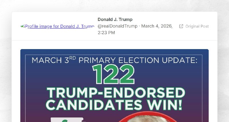 Donald J. Trump: ""