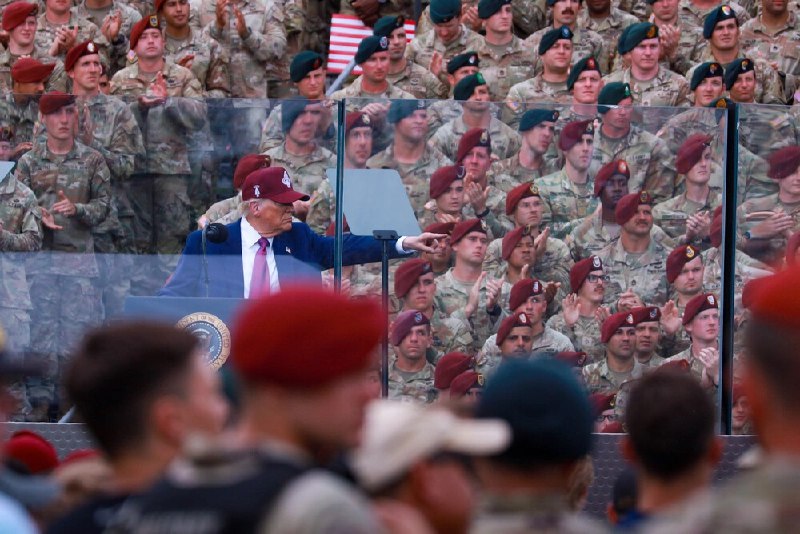**New Truth from @realdonaldtrump:**For our adversaries, there is no greater fear than the United States Army. But for the American People, there is no greater pride—because YOU are the righteous sword of American Justice, and the ultimate shield of American Freedom!