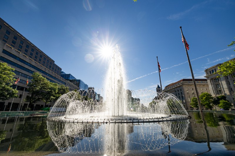 From Greg Wischer at the United States Department of the Interior:“Here is another fountain update —Another one was just turned on. The Freedom Plaza fountain, which is located just southeast of the White House Ballroom, is not only fixed but also significantly improved, just like the President’s other beautification projects across D.C. The fountain was experiencing structural deterioration, so virtually every component of the fountain was replaced and upgraded — The pumps, piping, wiring, lighting, vault, masonry, and mechanical, electrical, and plumbing systems.”2026-07-06 15:04 UTCLinkFrom Greg Wischer at the United States Department of the Interior:“Here is another fountain update —Another one was just turned on. The Freedom Plaza fountain, which is located just southeast of the White House Ballroom, is not only fixed but also significantly improved, just like the President’s other beautification projects across D.C. The fountain was experiencing structural deterioration, so virtually every component of the fountain was replaced and upgraded — The pumps, piping, wiring, lighting, vault, masonry, and mechanical, electrical, and plumbing systems.”2026-07-06 15:04 UTCLink