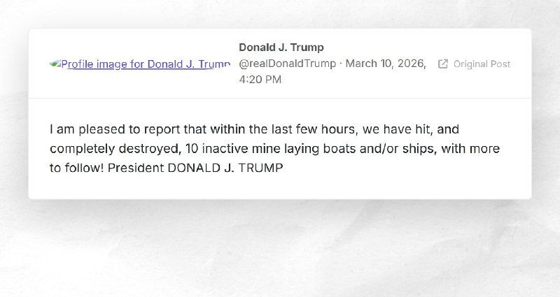 Donald J. Trump: "I am pleased to report that within the last few hours, we have hit, and comp...