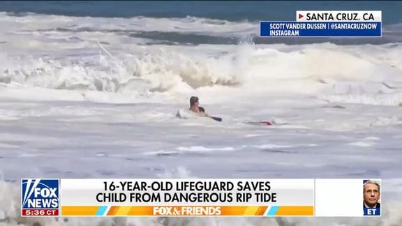 Trump meets teen lifeguard and boy saved in viral ocean rescue at Oval Office
