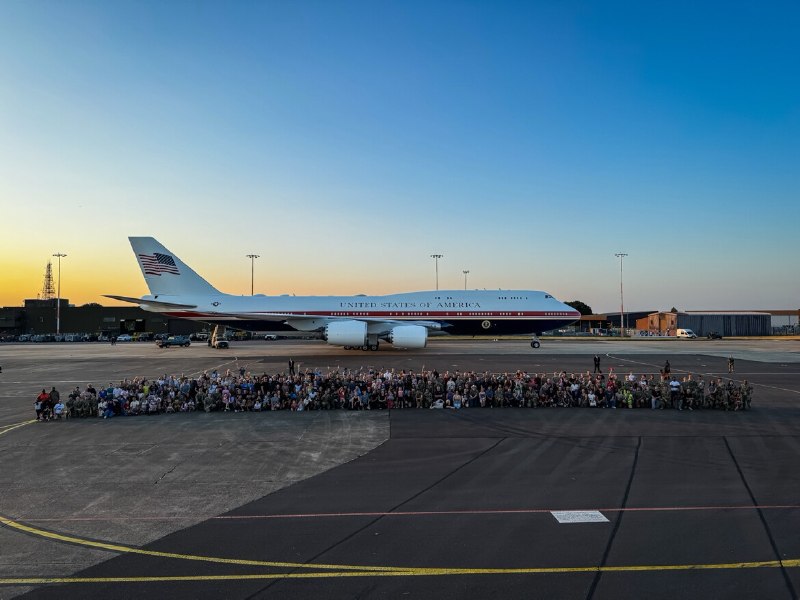 We just landed and met up with our new Air Force One, which was sent earlier to RAF Mildenhall, so we could show the wonderful Servicemembers, as per the entire Base’s request. They were very excited, picture enclosed. It was on our way back to the States from Turkey, with virtually no deviation of flightpath. President DONALD J. TRUMP2026-07-08 22:16 UTCLink