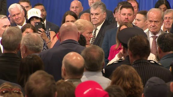 Trump leaves stage mid-speech to embrace parents of 12-year-old killed by stray bullet in the Bronx