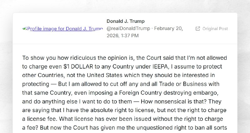 Donald J. Trump: "To show you how ridiculous the opinion is, the Court said that I’m not allow...