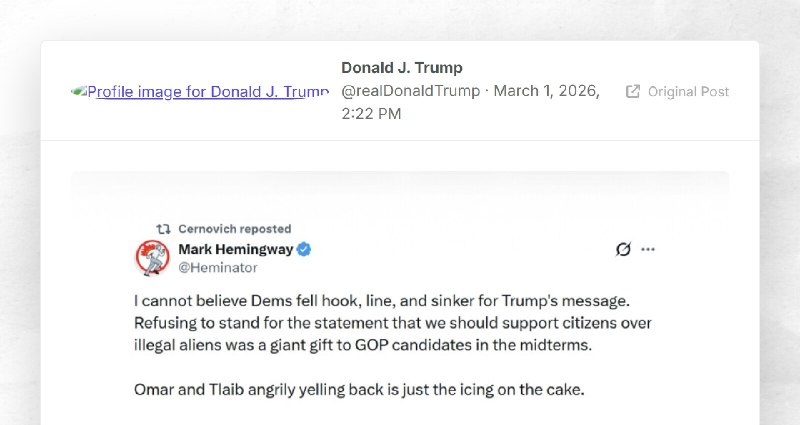 Donald J. Trump: ""