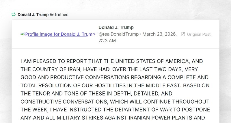 Donald J. Trump: "RT @realDonaldTrumpI AM PLEASED TO REPORT THAT THE UNITED STATES OF AMERICA,...