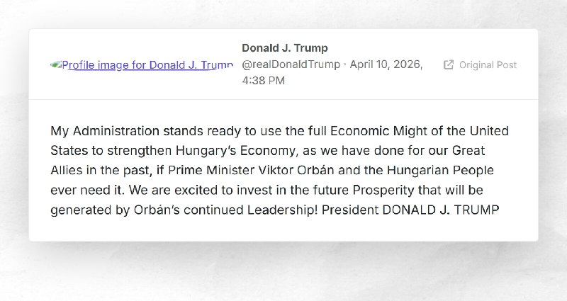 Donald J. Trump: "My Administration stands ready to use the full Economic Might of the United ...