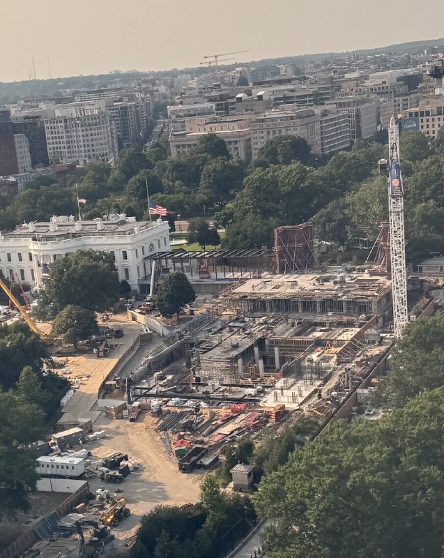 The very complex and expensive structure, being built for the United States Military, at the East Wing of the White House. This picture does not yet include the DronePort, where the steel, which is already fabricated and ready to go, will be delivered, imminently. The Project is on cost, and substantially ahead of schedule. We are working very closely with the United States Secret Service, and Military, and this Military Complex is the best of the best! It will provide the highest level of Defense, Offense, and Safety for the people of Washington, D.C., and for, importantly, future Presidents. Also rising is the desperately needed Ballroom, something which former Presidents have wanted for 150 years, which sits directly under the elevated DronePort, and is paid for by Great American Patriots — No Taxpayer Money! Thank you for your attention to this ...2026-08-04 22:29 UTCLink