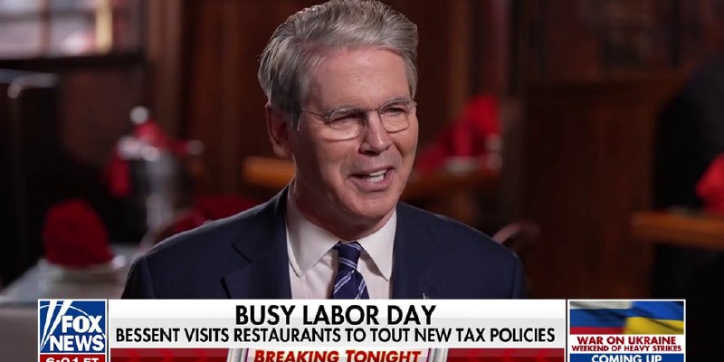 Bessent visits restaurants in DC to highlight new no tax on tips policy | Fox News Video